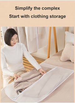 Generic 5 Pack Hanging Garment Bags Dustproof Clothes Cover with Zipper Long Plastic Storage Cover Breathable Thicken Suit Dust Cover Sealed Clothes Protector for Dress Gowns Coats Sweater（60CM*100CM）  - Image 5