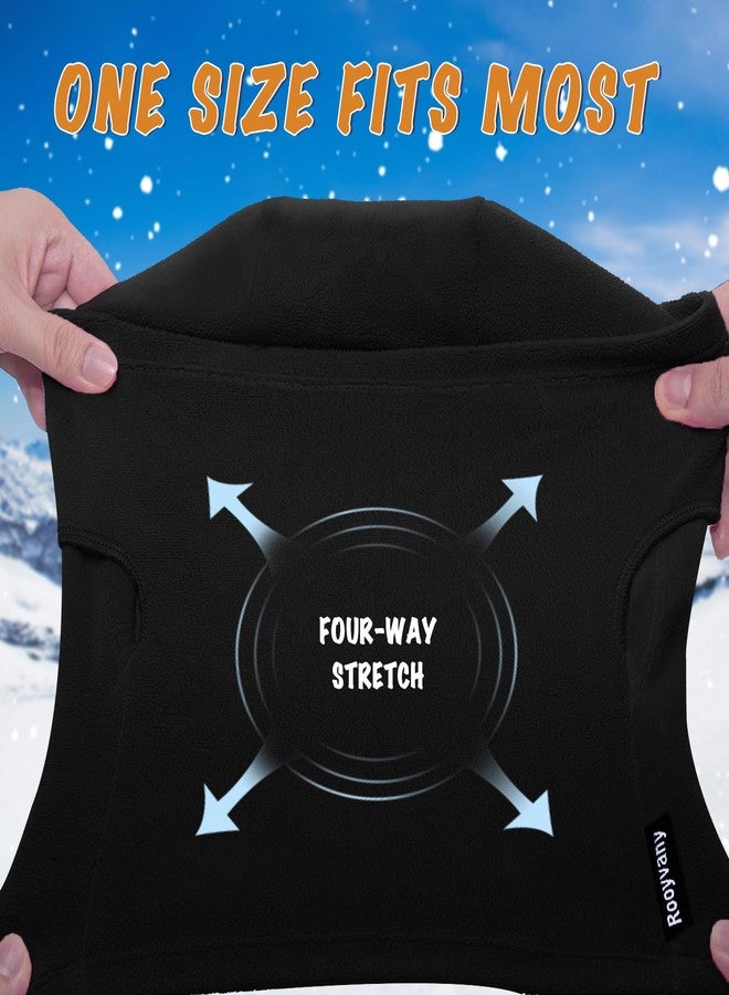 rooyvany Kids Fleece Balaclava Ski Mask for Boys Girls, Thermal Lightweight Windproof Face Mask for Winter Activities (Black) - Image 5
