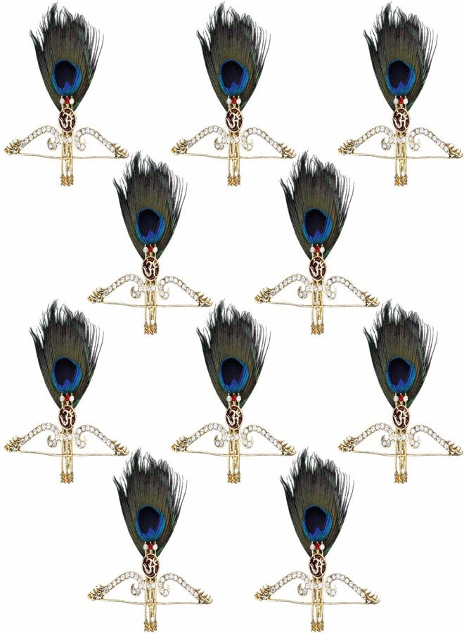 SRC CREATIONS Khatu Shyam Teen Baan Brooch Pack of 10 pcs for Religious Function Program Wedding etc. Useful for Ladies and Gents - Image 1