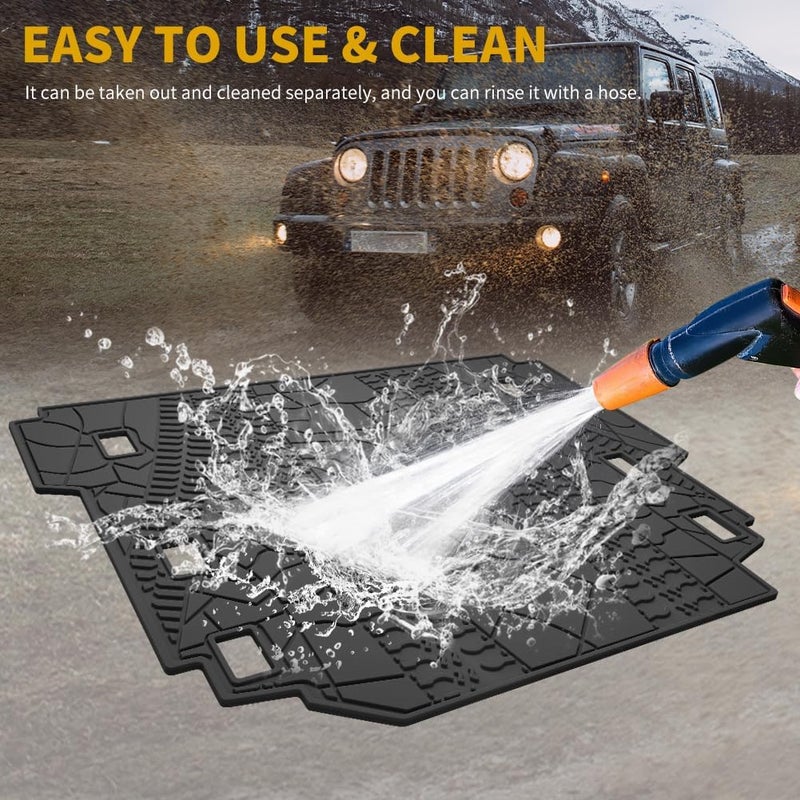 MEALAM Cargo Liner Mat for 20182021 2022 2023 2024 2025 2026 Wrangler JL 4 Door All Weather Odorless Rear Trunk Tray Projector Heavy Duty Custom Fit Cargo Area Trunk Liner Mat Accessories - Image 4
