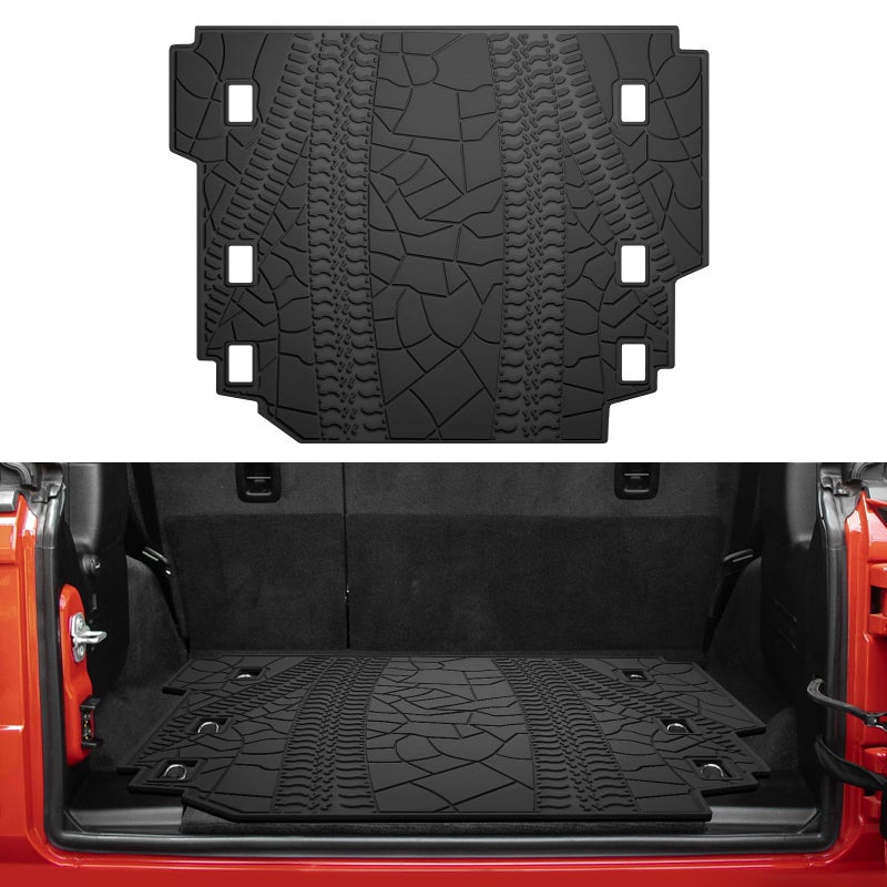 MEALAM Cargo Liner Mat for 20182021 2022 2023 2024 2025 2026 Wrangler JL 4 Door All Weather Odorless Rear Trunk Tray Projector Heavy Duty Custom Fit Cargo Area Trunk Liner Mat Accessories - Image 3