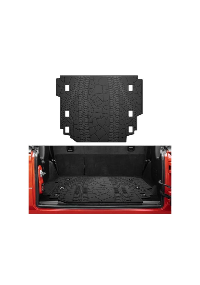 MEALAM Cargo Liner Mat for 20182021 2022 2023 2024 2025 2026 Wrangler JL 4 Door All Weather Odorless Rear Trunk Tray Projector Heavy Duty Custom Fit Cargo Area Trunk Liner Mat Accessories - Image 1