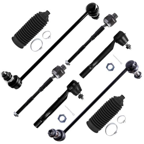 SCITOO 8pcs Front Suspension Kit Outer Inner Tie Rod End w/Steering Boot fit 2008-2013 for Nissan Rogue 2014-2015 for Nissan Rogue Select Sway Bar Link - Image 1