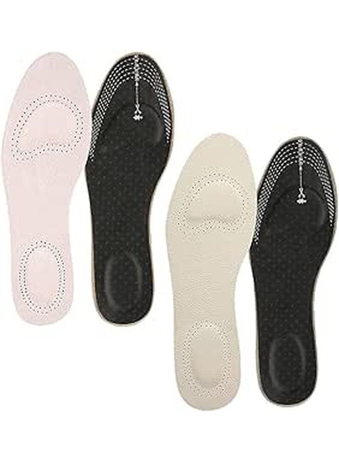 Thickened Latex Leather Insoles For Men Women Shock Absorption Anti Slip Breathable - Image 1