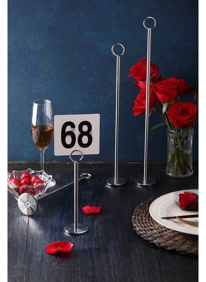 New Star Foodservice New Star Foodservice 27716 Ring-Clip Table Number Holder/Number Stand/Place Card Holder, 12-Inch, Set of 12, Black Finish  - Image 4