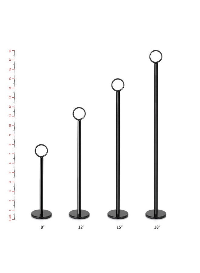 New Star Foodservice New Star Foodservice 27716 Ring-Clip Table Number Holder/Number Stand/Place Card Holder, 12-Inch, Set of 12, Black Finish  - Image 3