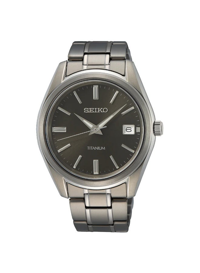 Seiko Titanium Black Sunray Dial Men's Watch SUR375P1 - Image 1