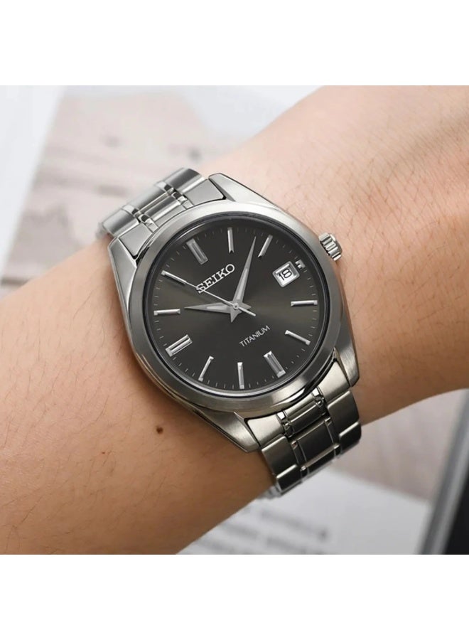 Seiko Titanium Black Sunray Dial Men's Watch SUR375P1 - Image 2