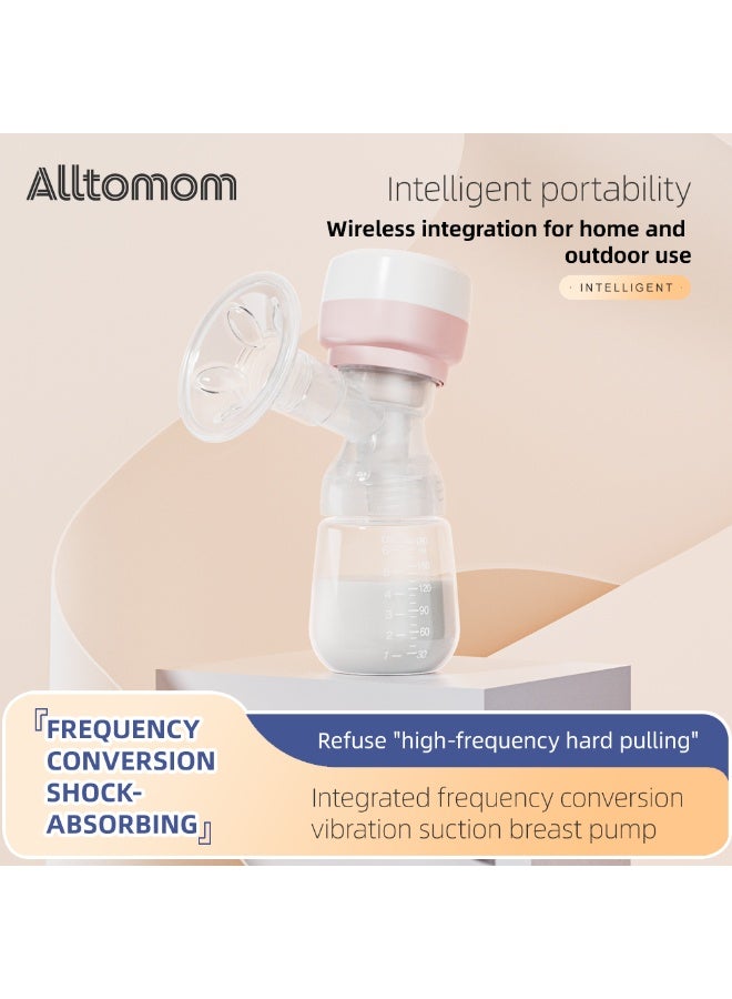 ألتوموم مضخة حليب قابلة للارتداء - كهربائية، لاسلكية، بدون ألم وصامتة، بـ 9 مستويات ووضعين | مضخة ذكية تحاكي رضاعة الطفل الطبيعية | تشمل زجاجات تخزين، محمولة ومريحة للأمهات - Image 1