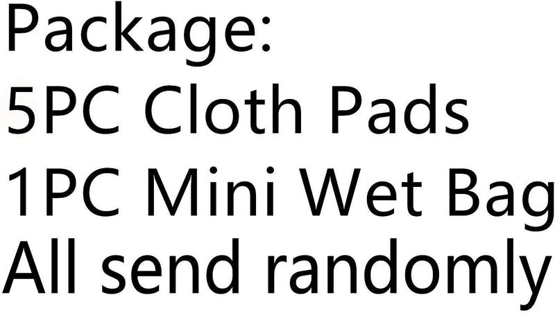 MissC2C 6Pcs Resuable Waterproof Menstrual Pad Sets Including 5Pcs Heavy Flow Menstrual Pads Mama Cloth Sanitary Napkins + 1Pc Mini Wet Bag - Image 2