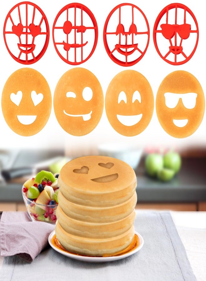 جود كوكنغ قوالب فطائر مرخصة رسميًا للأطفال والكبار - عبوة من 4 أشكال وجوه مبتسمة - قوالب سيليكون قابلة لإعادة الاستخدام لتزيين الفطائر - أضف لمسة مرحة إلى فطورك مع حلقات البيض - هدية مثالية لعيد الميلاد - Image 2