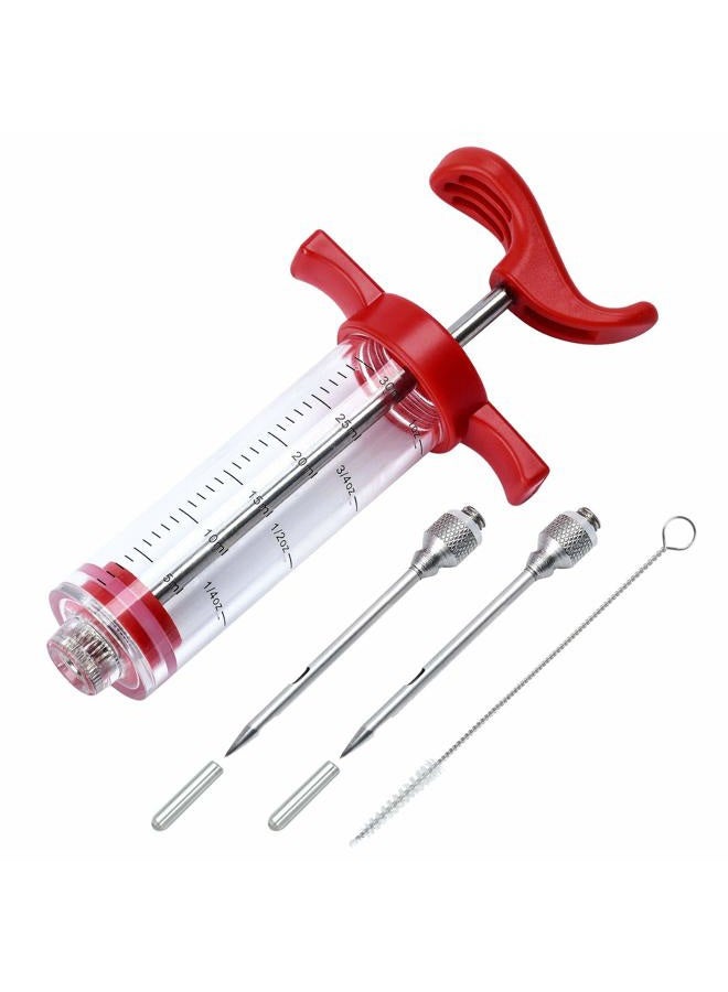 DIMESHY Meat Injector, Plastic Marinade Turkey Injector with 1-oz Capacity 2pcs stainless steel needles - Image 1
