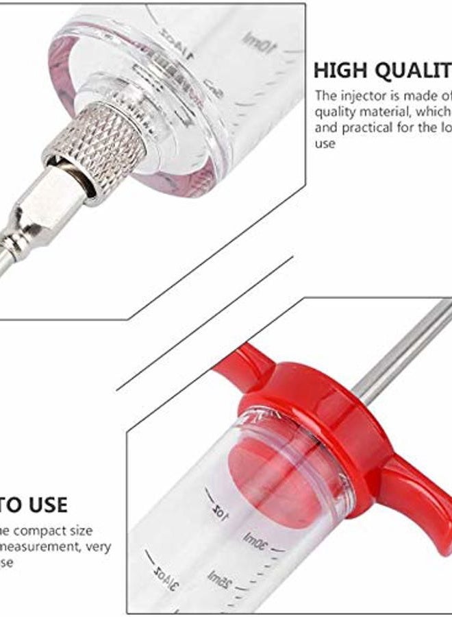DIMESHY Meat Injector, Plastic Marinade Turkey Injector with 1-oz Capacity 2pcs stainless steel needles - Image 5