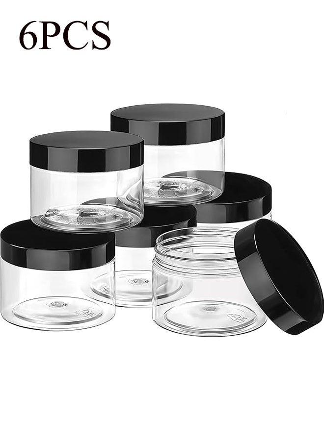 YJ Cosmetic Cream Jars, 6-Pack, Small Plastic Storage Containers with Lids for Creams/Lotions - Image 1