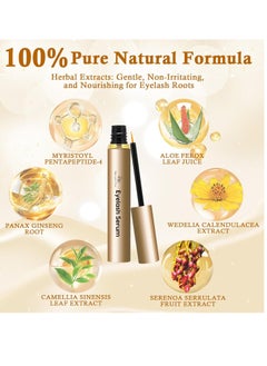 Recuren Plus Recuren Plus Premium Eyelash Growth Serum: Advanced Vegan Formula for Longer Thicker Lashes – Natural Safe Ingredients in 5ML (Champagne Gold)  - Image 2