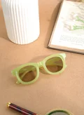 Woggles Designer Yellow Wayfarer Sunglasses| Men &Women| 100% Uv Protection