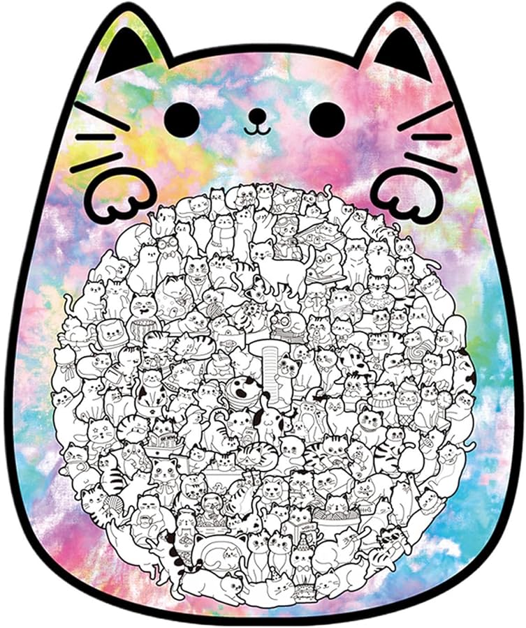 لعبة خشبية للقط الأبيط من قطع الألغاز 135 قطعة لعبة تعليمية للبالغين والأطفال - Image 2