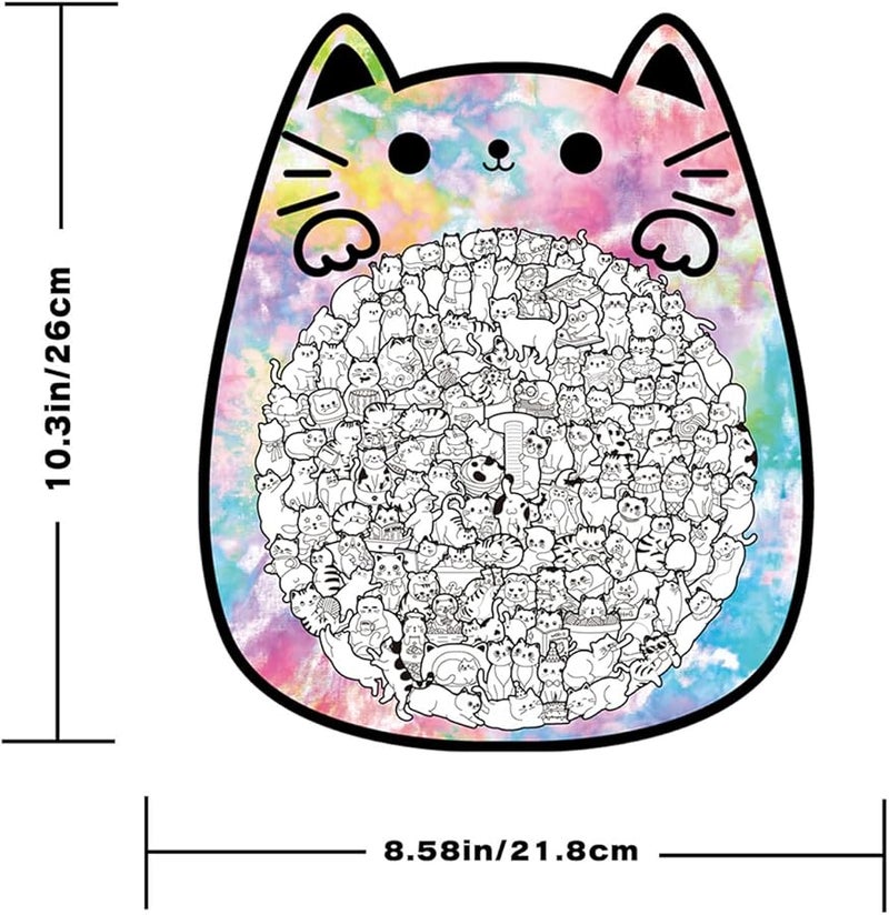 لعبة خشبية للقط الأبيط من قطع الألغاز 135 قطعة لعبة تعليمية للبالغين والأطفال - Image 3