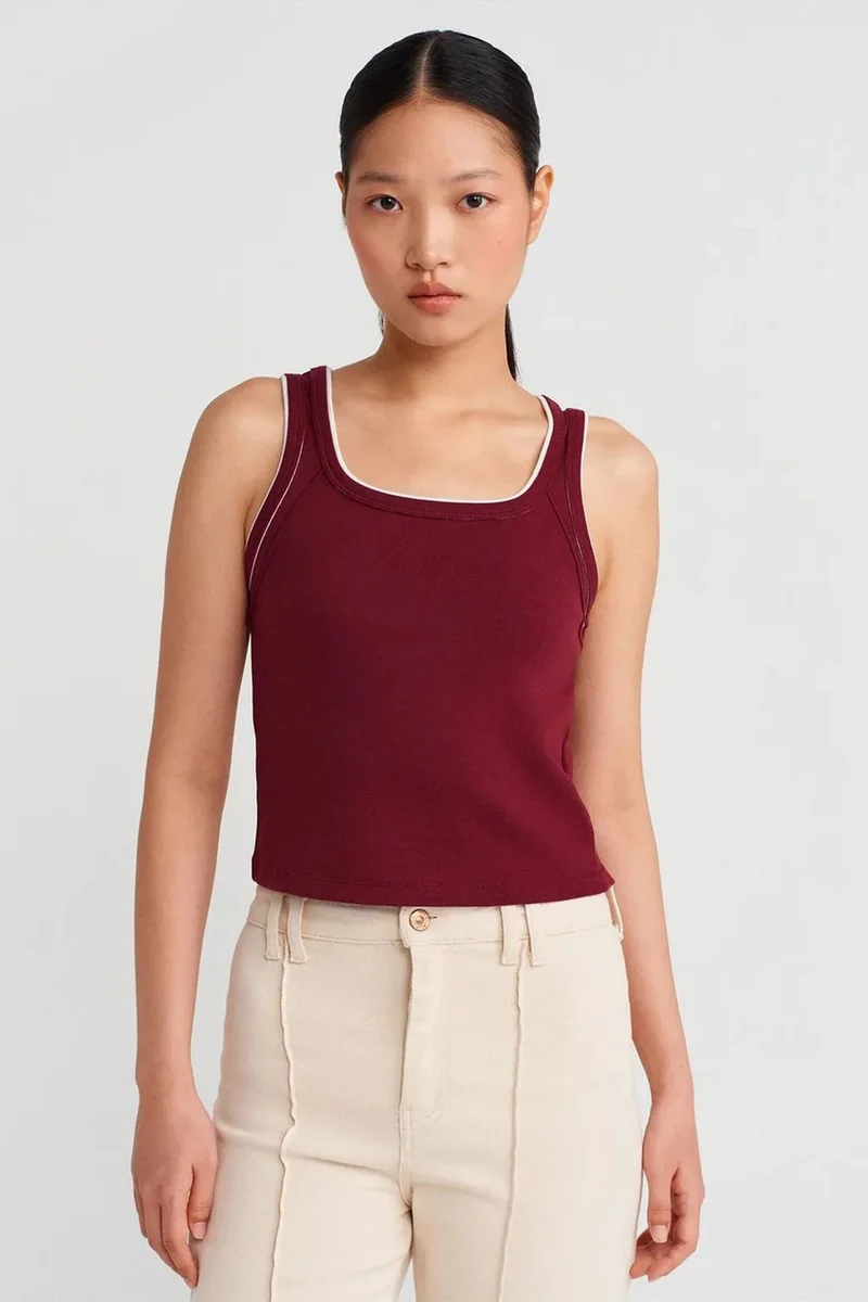 DILVIN Women's Ribbed Cotton Cami Blouse
