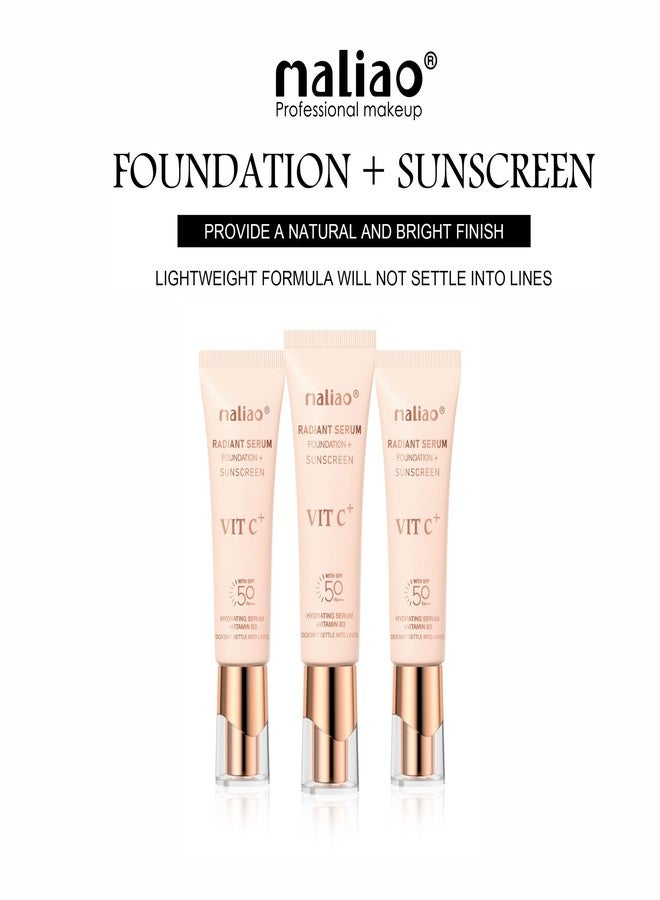 Maliao Foundation + Sunscreen - Natural Bright Finish for Radiant Skin (02) - Image 3