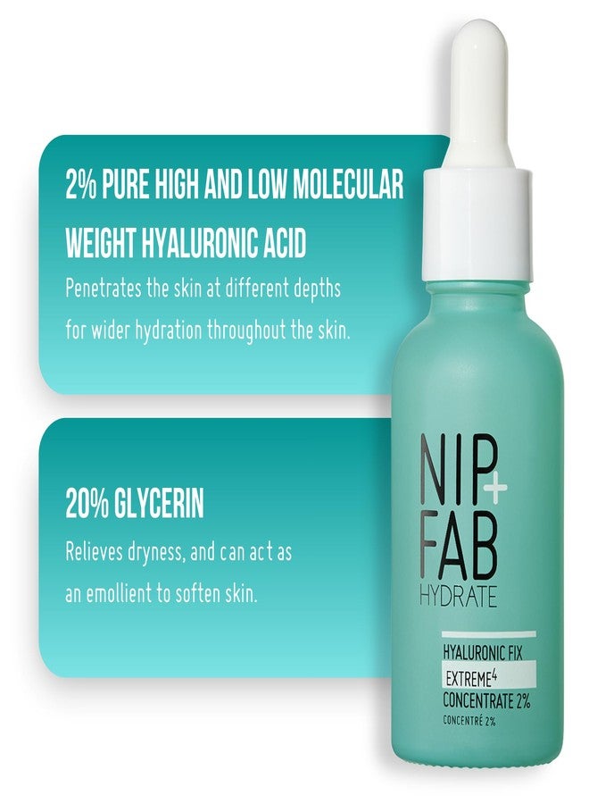 NIP+FAB Nip + Fab Hyaluronic Fix Extreme 4 2% Concentrate, Daily Concentrated Drops for Face, Quick drying serum to replenish moisture levels. For dewy and visibly plumped skin, Multicolor, 30ML - Image 4