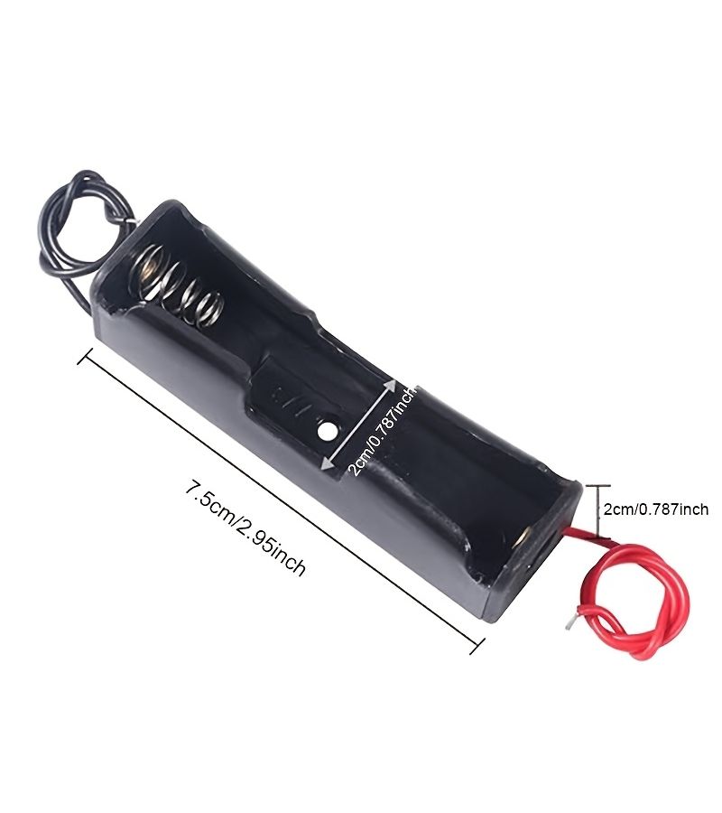 8Pcs 18650 Battery Holder With Wire 1 Slot 3.7V Battery Case Storage Box - Image 2