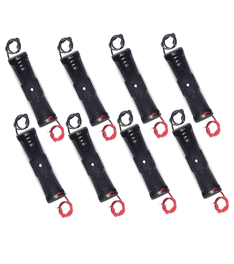 8Pcs 18650 Battery Holder With Wire 1 Slot 3.7V Battery Case Storage Box - Image 1