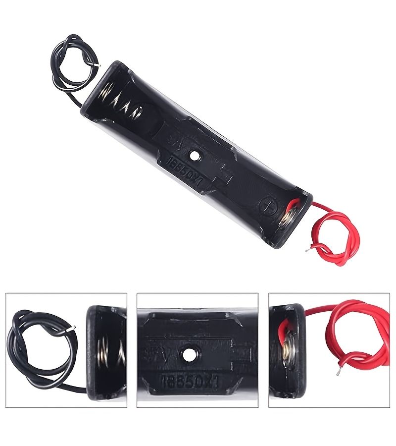 8Pcs 18650 Battery Holder With Wire 1 Slot 3.7V Battery Case Storage Box - Image 4