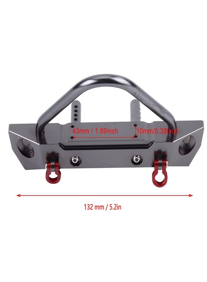Dilwe RC Car Front Bumper, Aluminium Alloy Front Bumper for Axial SCX10 1/10 Remote Control Crawler Car Accessory Parts - Image 2