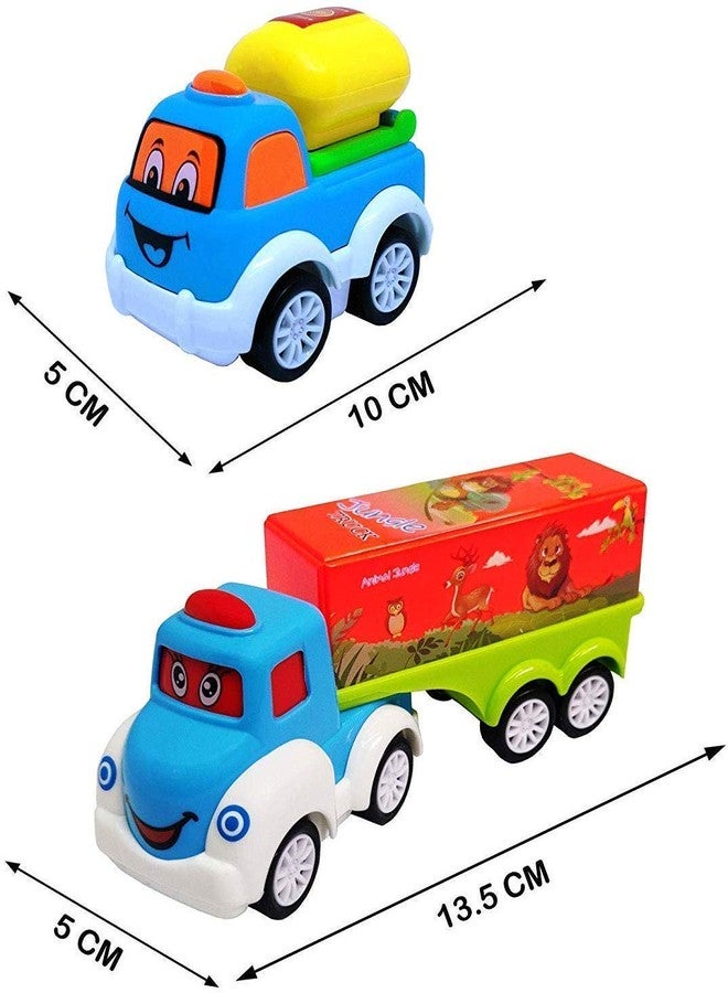 Mummy Please Kids Cartoon Vehicle Toys Set, Pieces, Colourful Educational Push Cars with Bus, Taxi, Truck, Aeroplane (Pack of 5 Unbreakable Toys) - Image 4