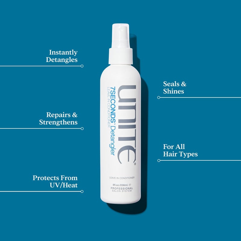 Unite بلسم UNITE Hair 7SECONDS لفك تشابك الشعر، 8 أونصة سائلة - Image 3