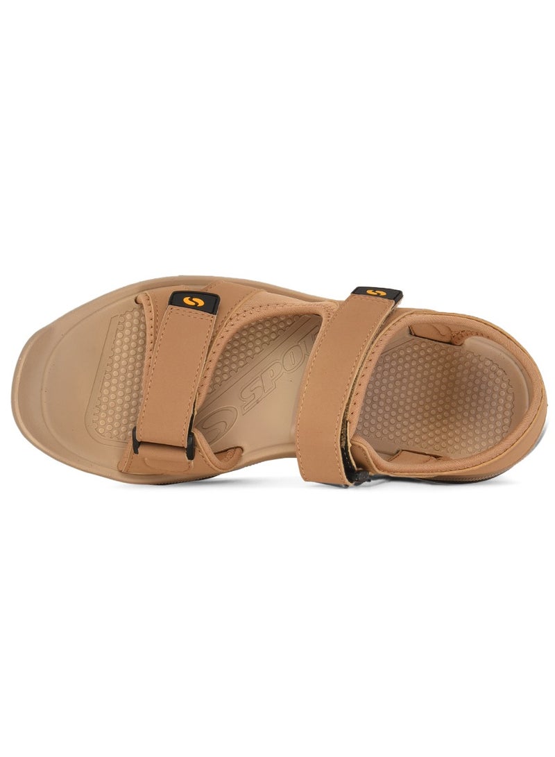 spot صندل سبوت للرجال | صندل رجالي خفيف الوزن ومريح يدوم طويلاً | SS-1903 Camel - Image 4