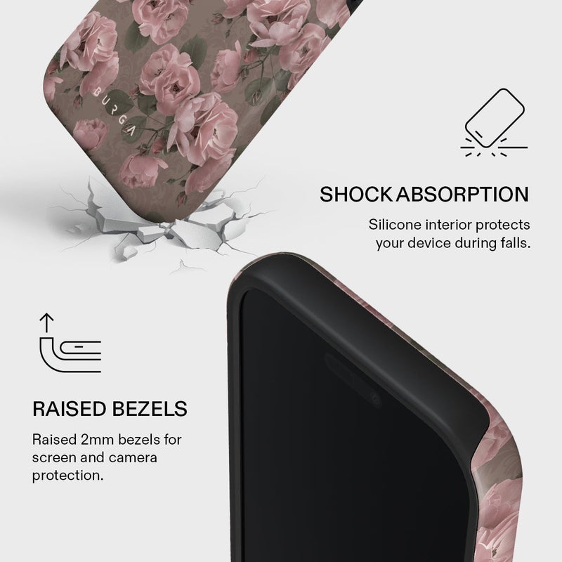 BURGA iPhone 17 Pro Vintage Glamour Premium Case Compatible with Hybrid Dual-Layer Hard Shell + Silicone Protection - Scratch-Resistant Shockproof Mobile Cover - Image 4