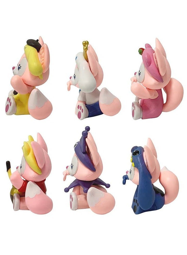 general 6 Piece Linabelle Set - Cartoon Dolls, Kids Birthday Party Cake Figurines, Kids Tabletop Decorations & Gifts - Image 4