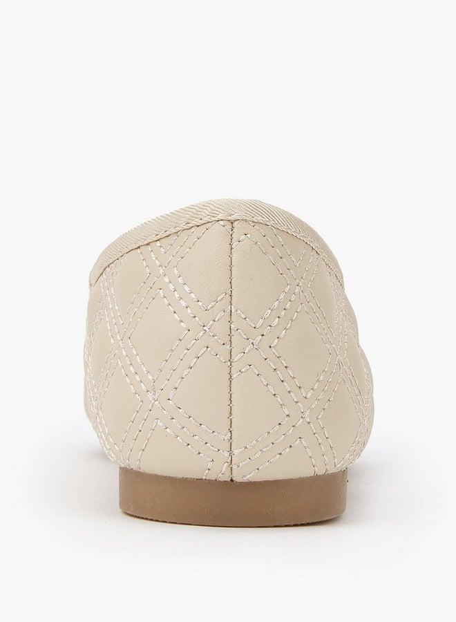 Flora Bella By Shoexpress Bow Accent Slip-On Ballerina Shoes - Image 4