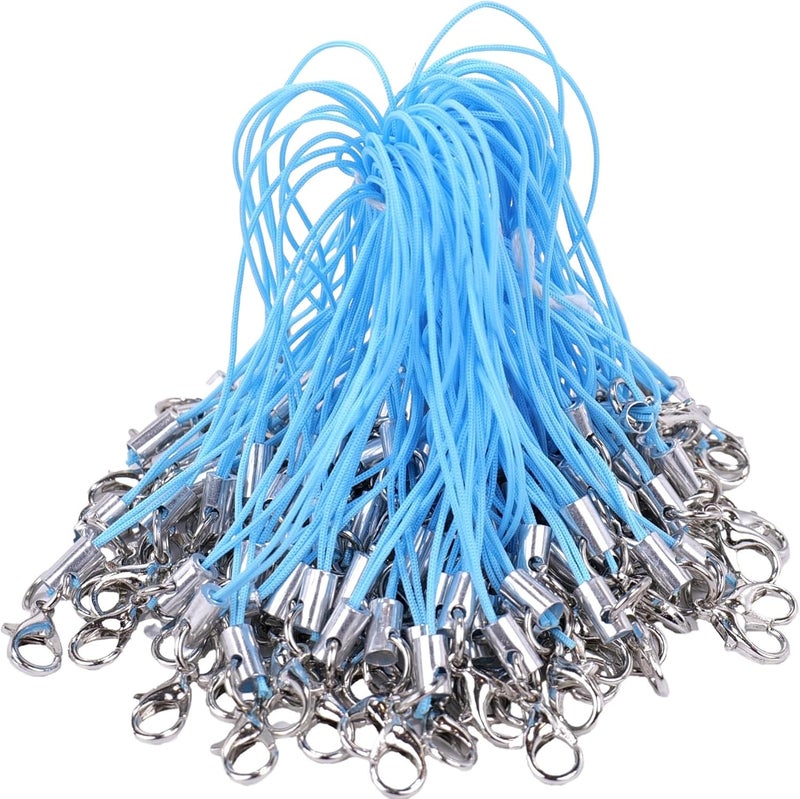 Mini-Factory 100PCS DIY Charm Straps with Lobster Clasp Colorful Lanyard Cords for Phone Charms, USB Drives, Keychains, Jewelry Making, Crafts, Purse & Name Tag Accessories - Image 1