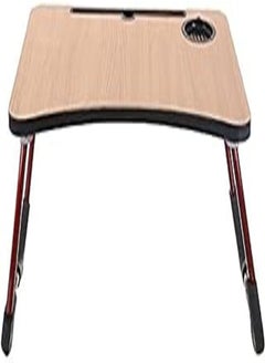 Wooden laptop table with metal legs