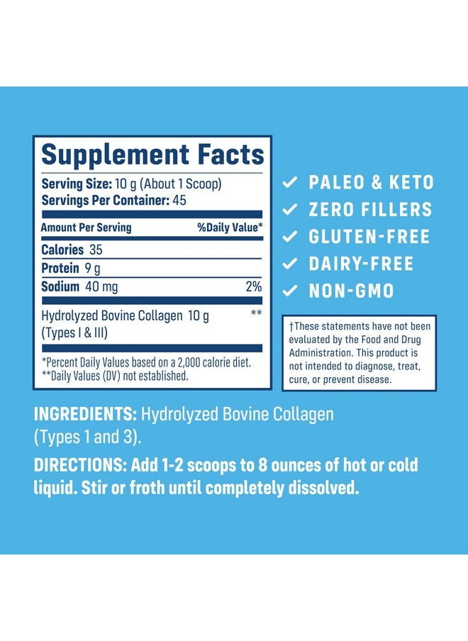 NativePath NativePath Collagen Peptides Protein - Hydrolyzed Type 1 & 3 Collagen Powder for Skin, Hair, Nails - 15.9 oz (45 Servings)  - Image 3