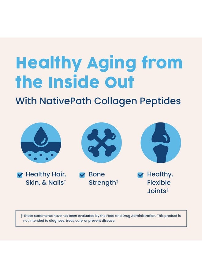 NativePath NativePath Collagen Peptides Protein - Hydrolyzed Type 1 & 3 Collagen Powder for Skin, Hair, Nails - 15.9 oz (45 Servings)  - Image 5