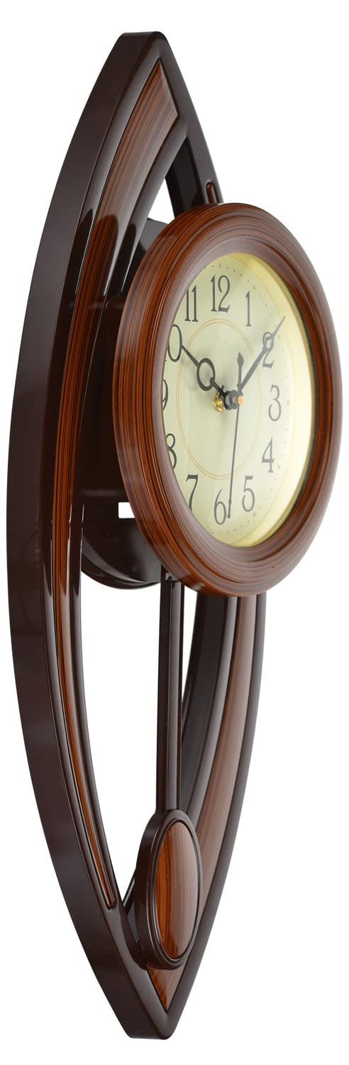 Harbour Analog Latest Stylish New Models Wall Clock with Pendulum for Home Living Room Hall Bedroom (Size Height 52 CM X Width 22 CM)- Home Decor Big Size Wall Clock MJ AD 15 MN- 3 - Image 4