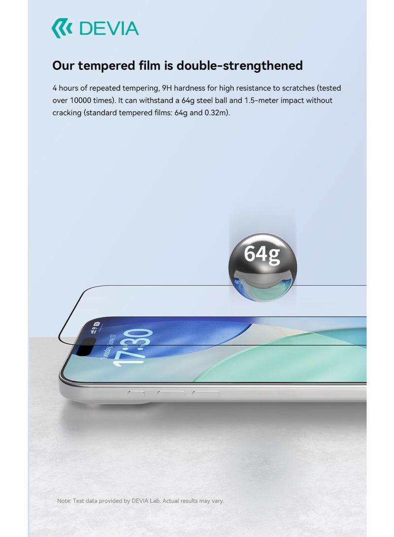 ديفيا استيكر حماية ايفون 17 برو ماكس ,شفاف, زجاج مقوى CSG عالي الجودة, يأتي مزودًا بأداة تركيب ذكية,واقي شاشة اصلي - Image 5