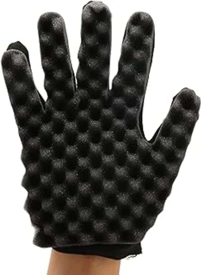 yuyte Sponge Hair Curling Gloves,Sponge Twist Curl Hair Brush Sponge Sponge,Magic Hair Sponge Afro Braid Style Dreadlock Coils Wave Hair Curl Brush Sponge,Curly Sponge Gloves