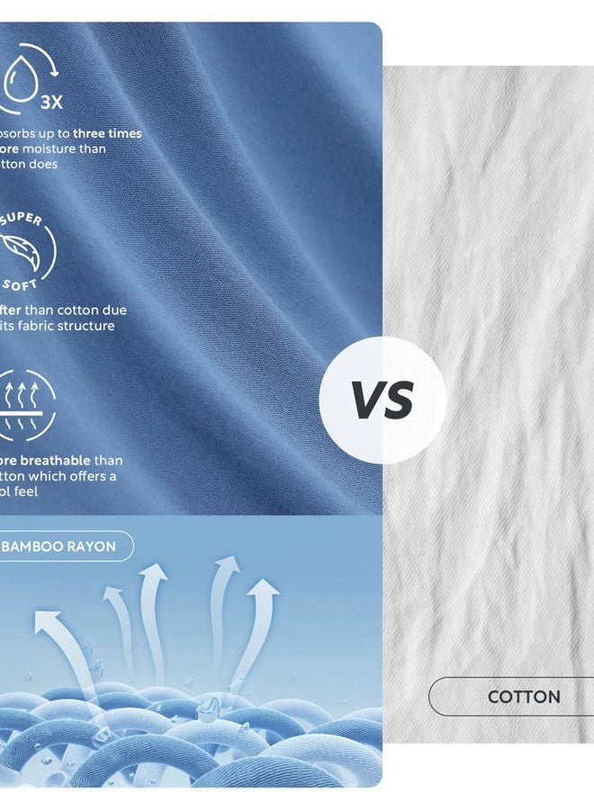 Separatec Mens Underwear with Pouch Moisture Wicking Rayon Made From Bamboo Underwear Men Breathable Boxer Briefs 3 or 6 Pack, Regular Support Pouch - A1 - Navy Blue/Moonlight Blue/Heather Gray - 3 - Image 5