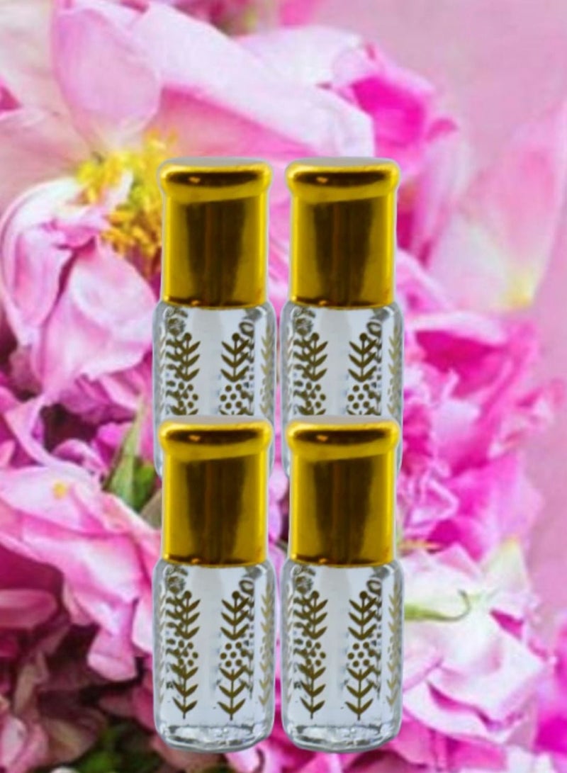 4 قطع عطر ورد اسطنبول ثابت وفواح عبوة اقتصادية 3 مل