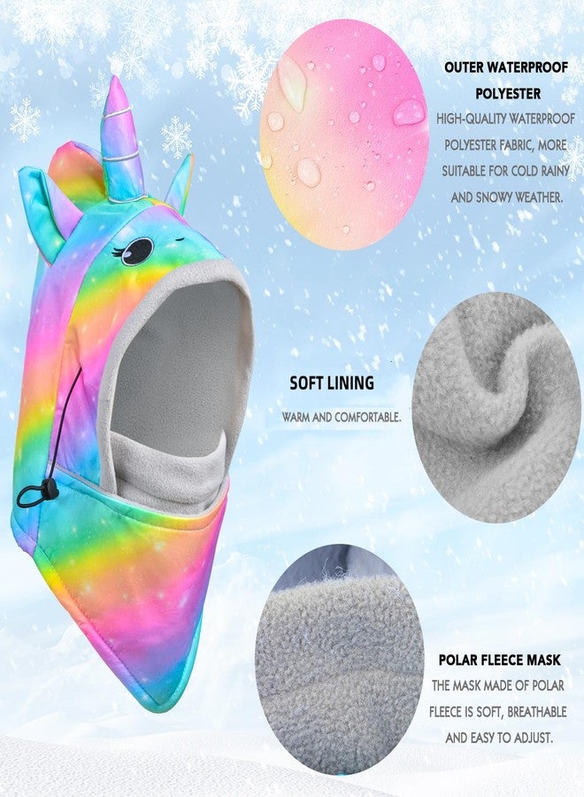 PASHOP Winter Windproof Hat Kids Balaclava, Adjustable Ski Mask for Kids with Fleece Cold Weather Snow Hat Face Cover for Age 3-8 - Image 2
