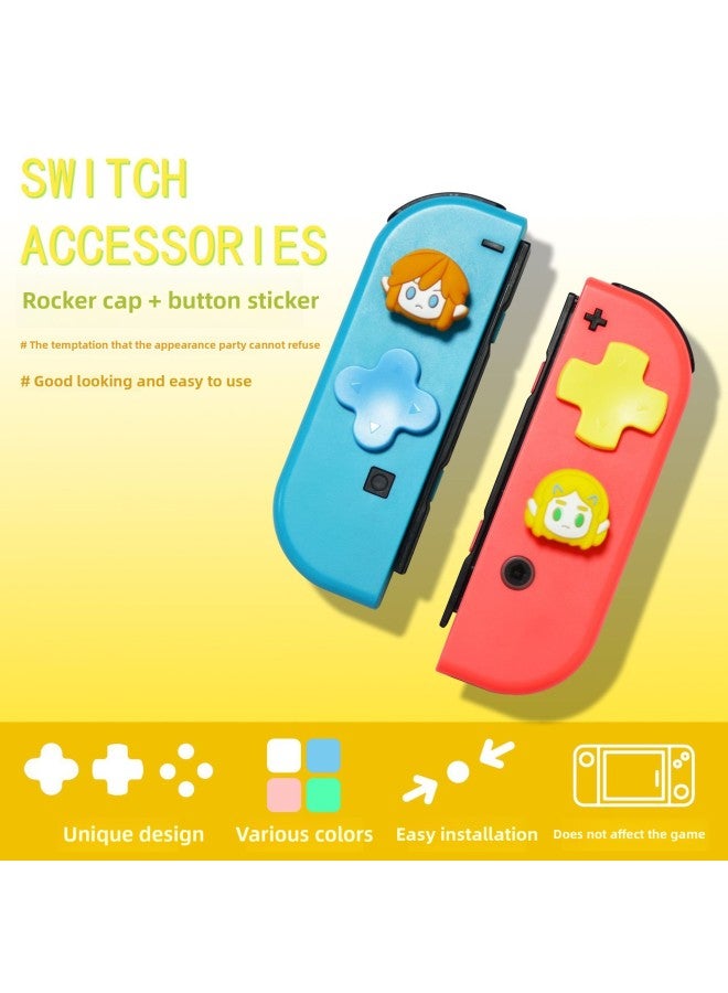 Suitable For Nintendo Switch Key Stickers NS Direction Keys Color Stickers Joy-con Rocker Cap-Product Color:39 - Image 3