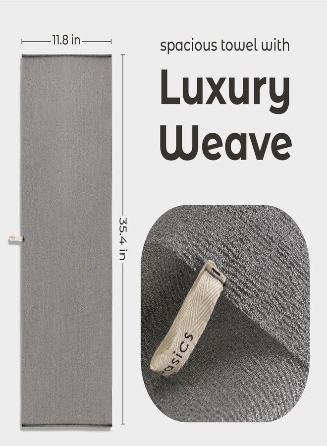 MainBasics Exfoliating Shower Towel - Japanese Nylon Bath Towel and Body Washcloth, Quick-Dry, Durable, Deep Exfoliation (Set of 3, Earthy Love) - Image 3