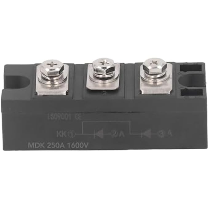 EMUKOEP Common Cathode Module Rectifier Diode 3 Terminals Photovoltaic Antireflection Diode Rectifier Module MDK 1600V (MDK 250A 1600V) - Image 1