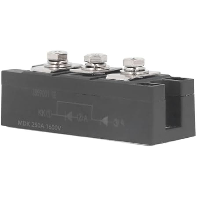EMUKOEP Common Cathode Module Rectifier Diode 3 Terminals Photovoltaic Antireflection Diode Rectifier Module MDK 1600V (MDK 250A 1600V) - Image 3