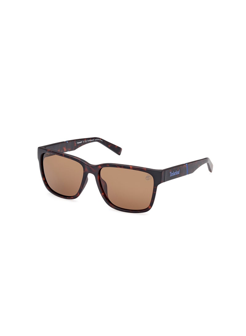 Timberland Men's Polarized Rectangular Sunglasses - TB9335-H52H59 - Lens Size: 59 Mm - Image 1